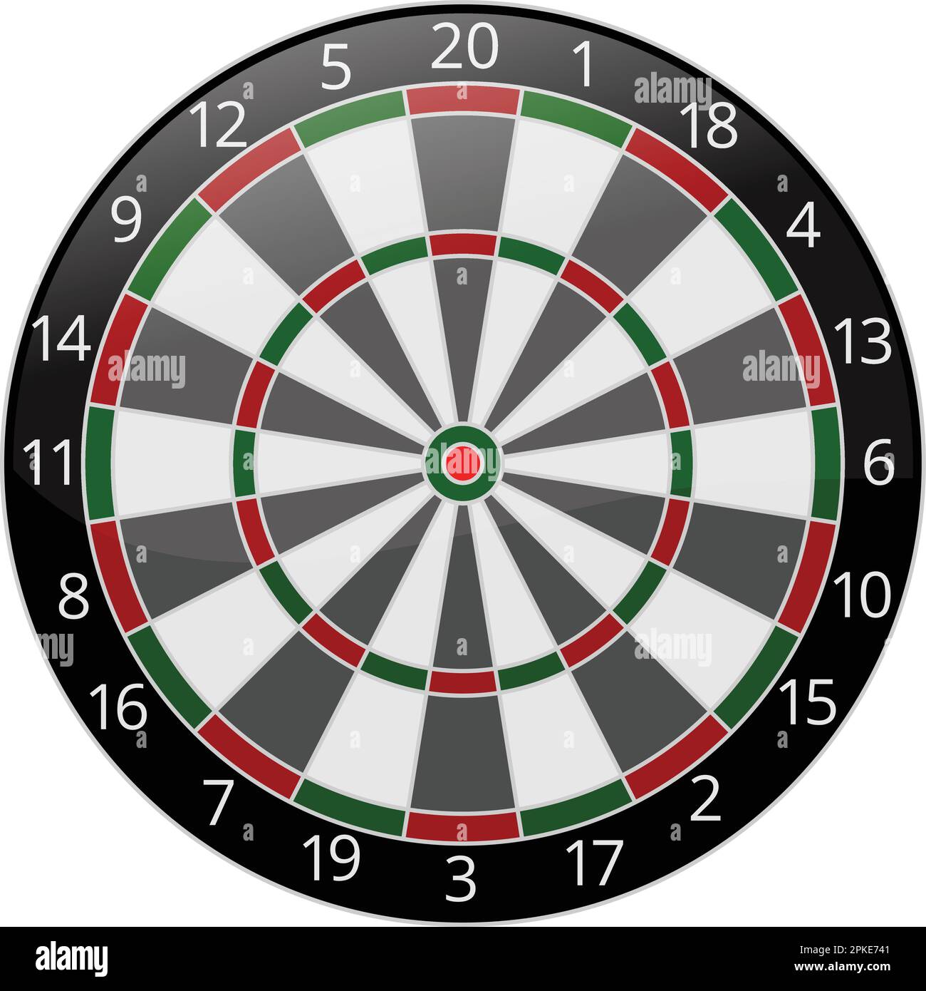 semplice dart board - illustrazione vettoriale Illustrazione Vettoriale