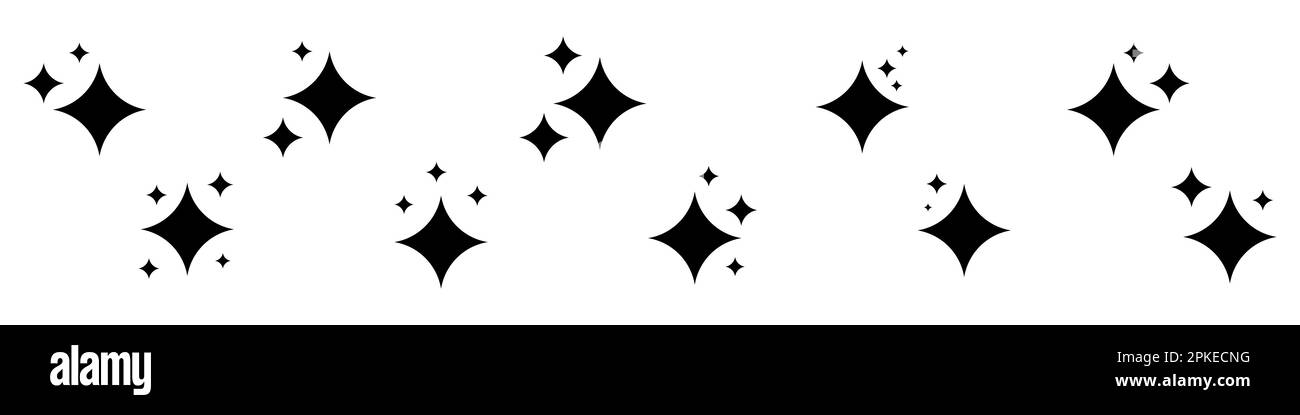 Stelle scintillanti. Icone brillanti. Stelle scintillano vettore Illustrazione Vettoriale