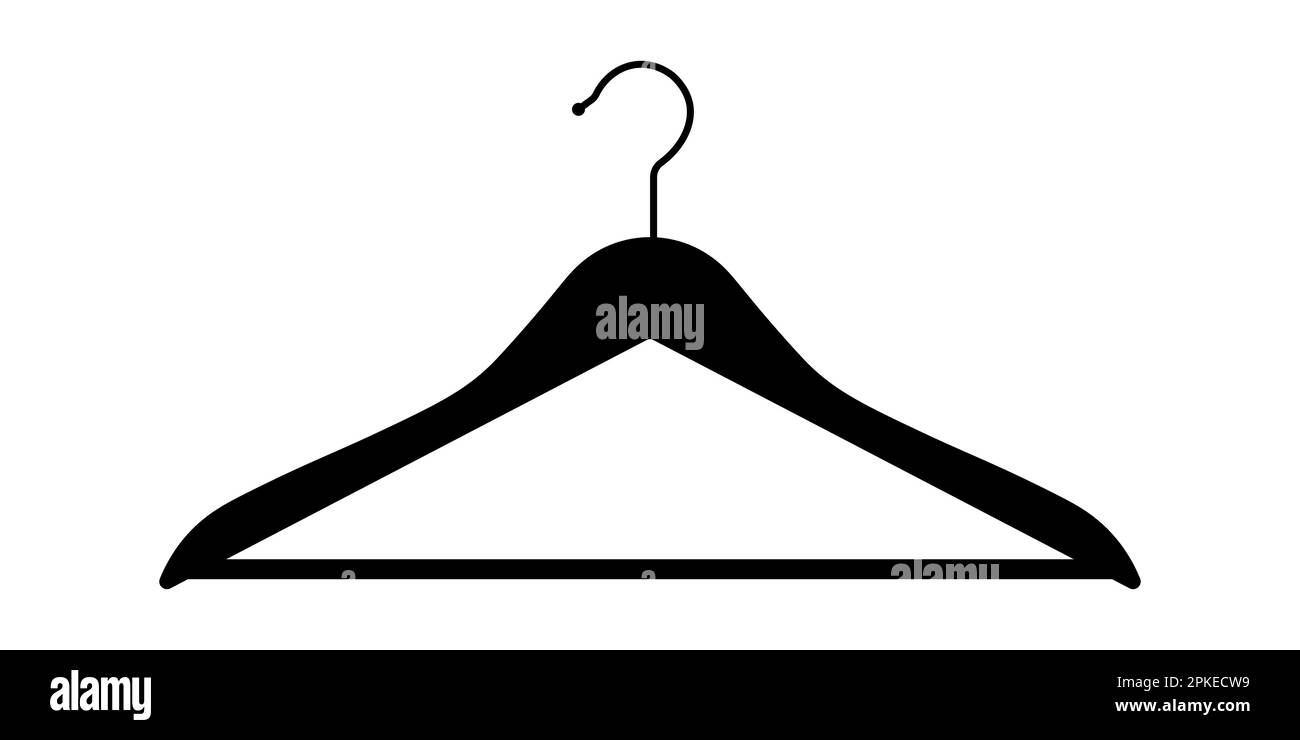 Appendiabiti silhouette icona simbolo design semplice Illustrazione Vettoriale
