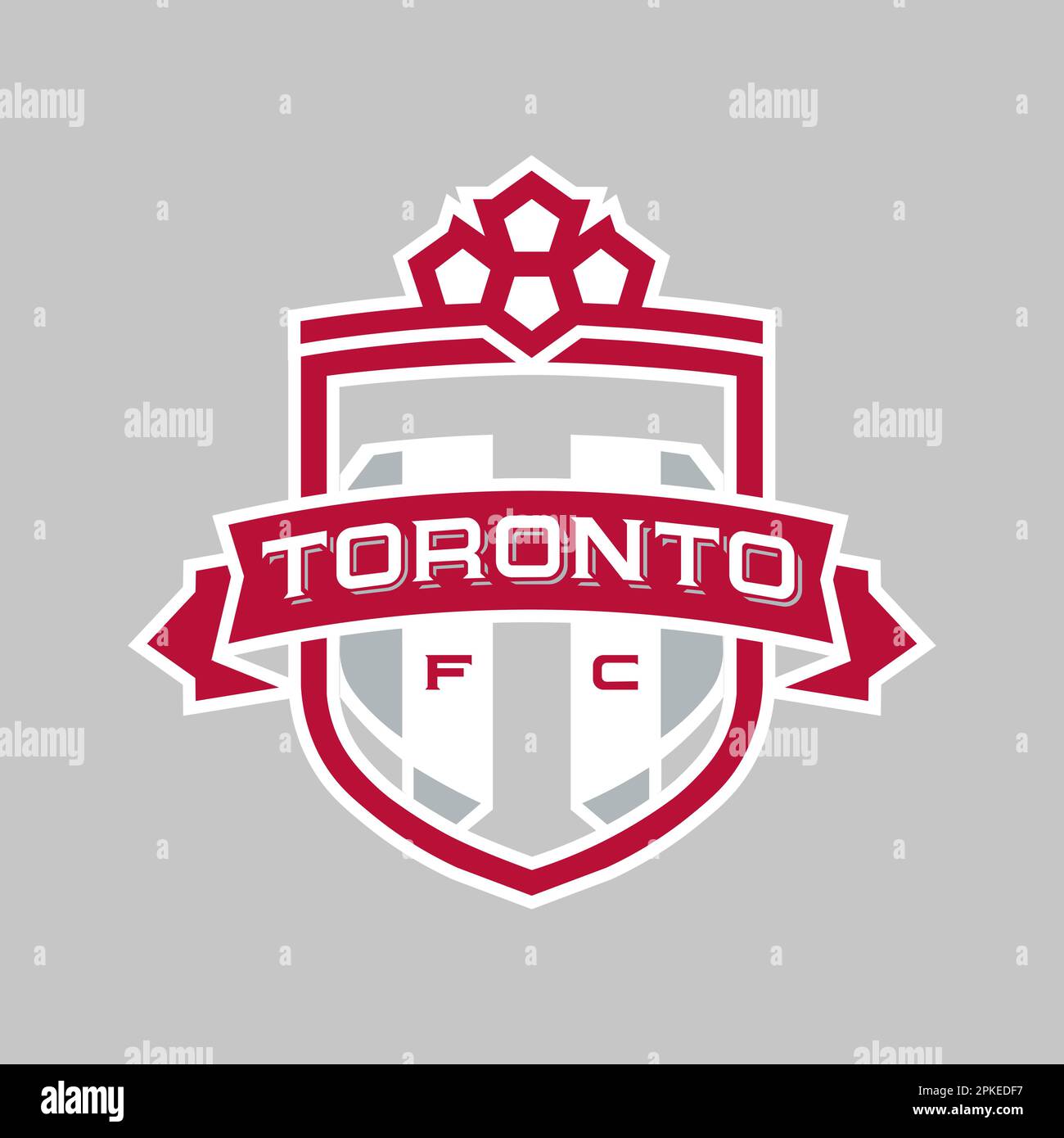 Vinnitsa, Ucraina - 10 gennaio 2023: Calcio americano MLS squadra di Toronto logo Illustrazione Vettoriale