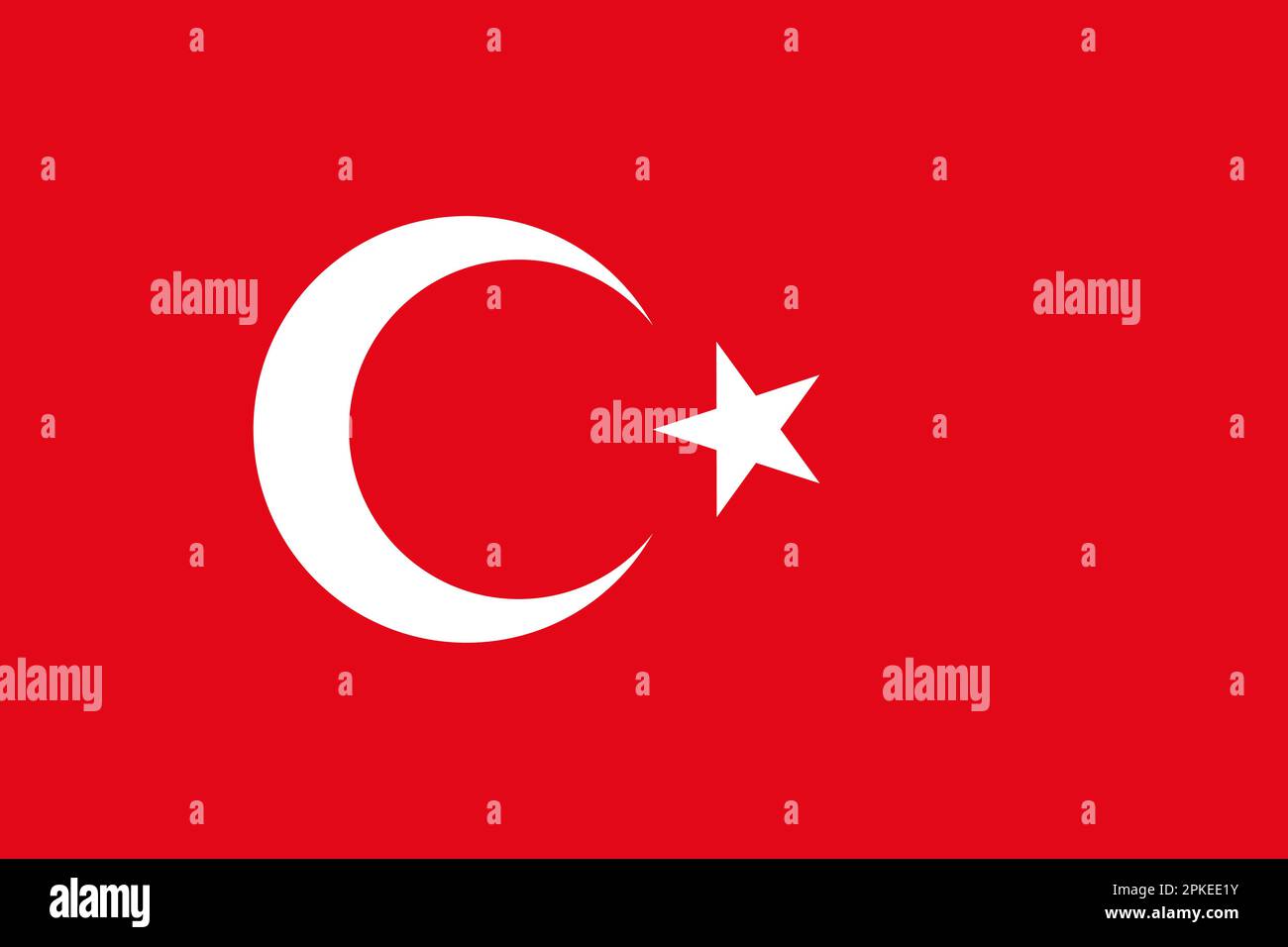 Bandiera nazionale ufficiale della Turchia sfondo Illustrazione Vettoriale