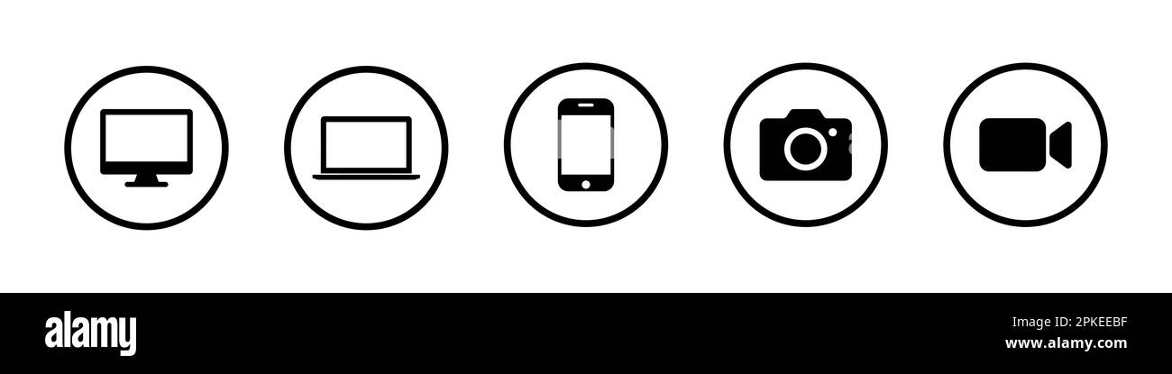 Icona dispositivi - impostazione semplice del design Illustrazione Vettoriale