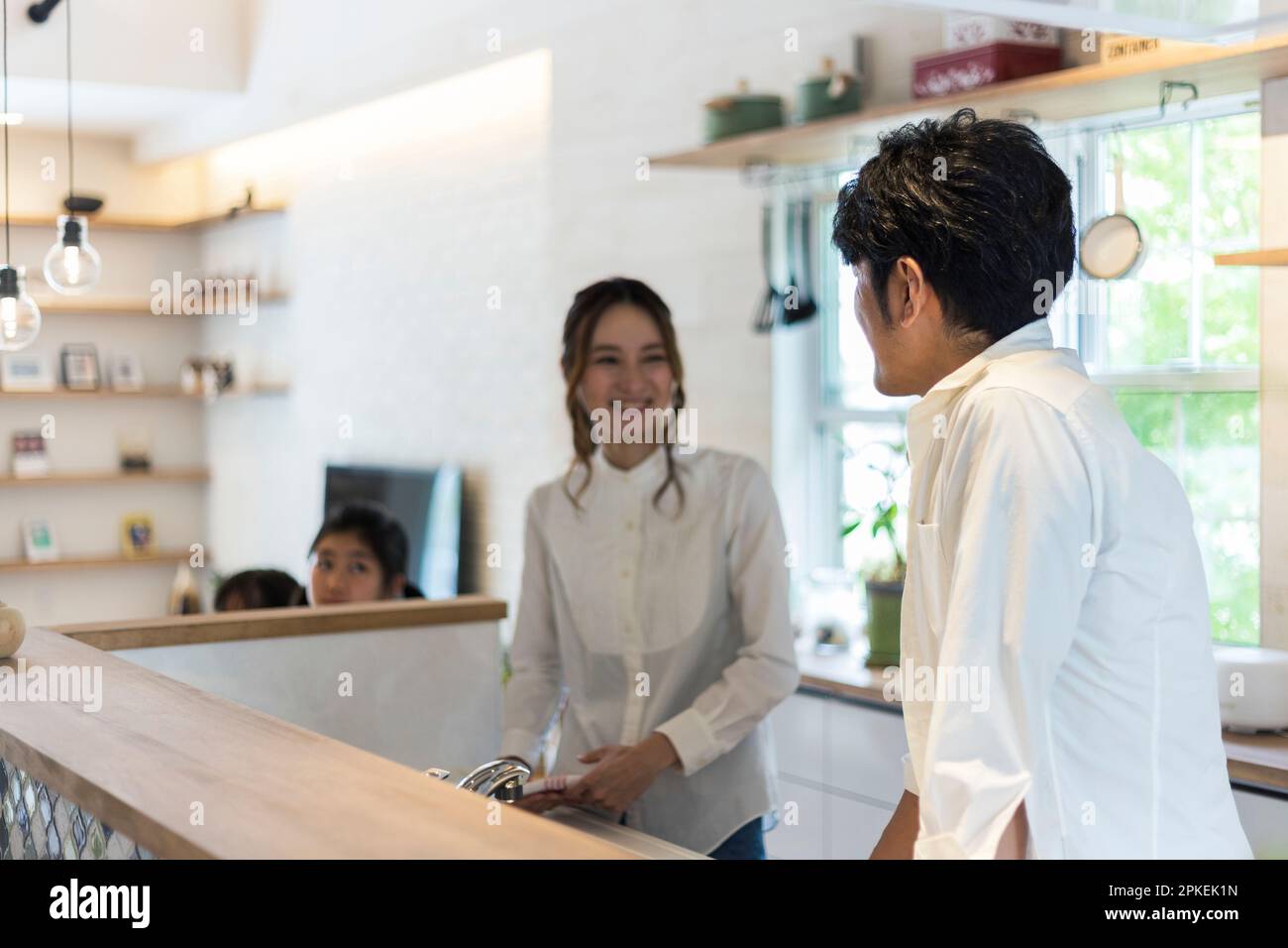 Coppia di conversazione Foto Stock