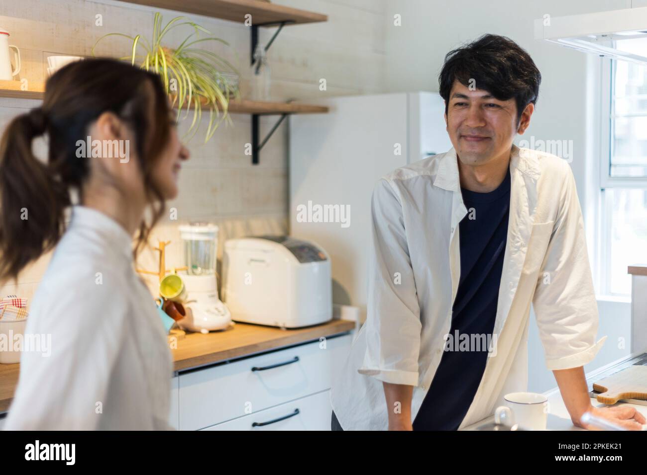 Coppia conversazionale Foto Stock