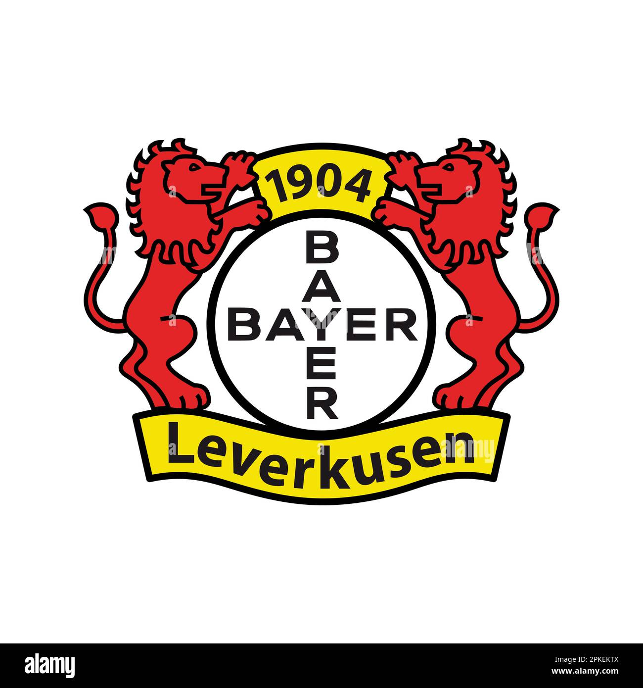 Vinnitsa, Ucraina - 5 dicembre 2022: Calcio. Squadra di calcio della Bundesliga Bayer Leverkusen. Illustrazione editoriale vettoriale Illustrazione Vettoriale
