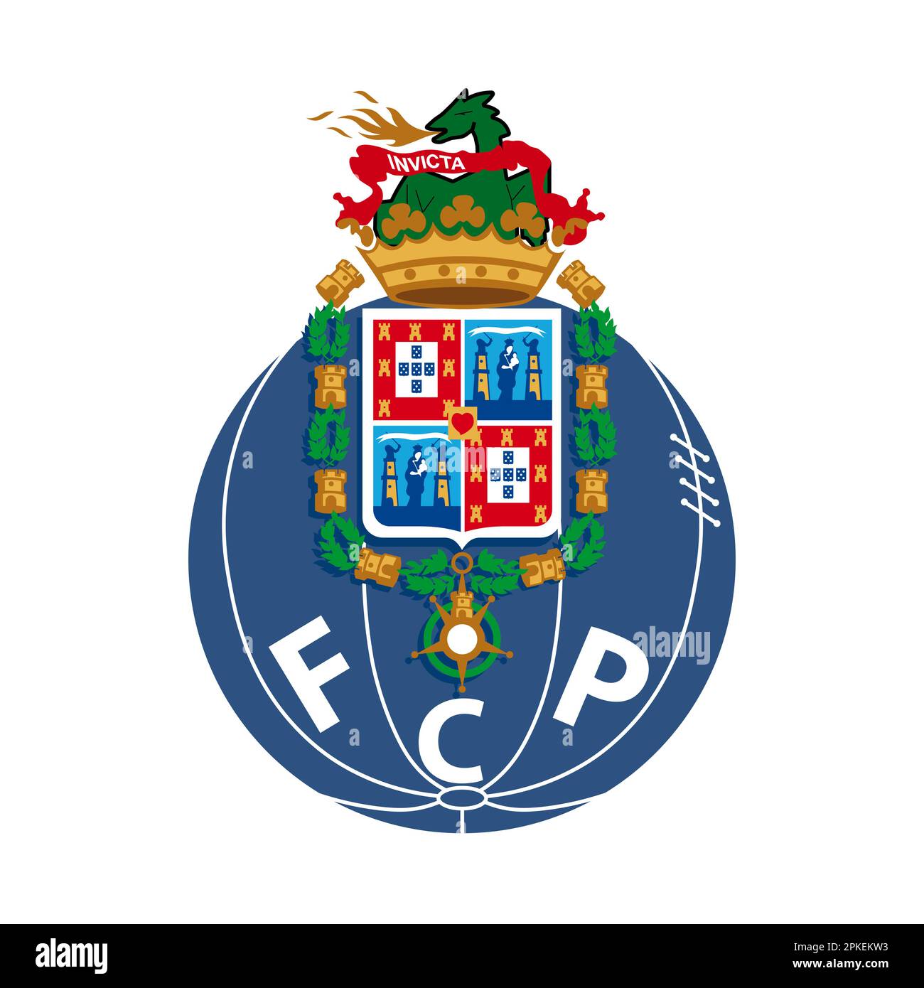 Vinnitsa, Ucraina - 5 dicembre 2022: Calcio. Logo FC Porto. Illustrazione editoriale vettoriale Illustrazione Vettoriale