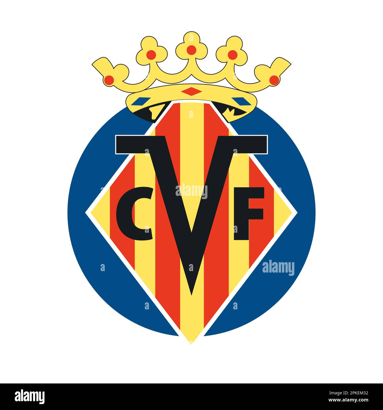 Vinnitsa, Ucraina - 8 dicembre 2022: Calcio. Icona del logo del team FC Villareal. Illustrazione Vettoriale