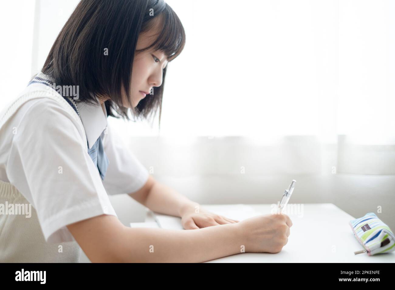 Ragazze della High School in classe Foto Stock