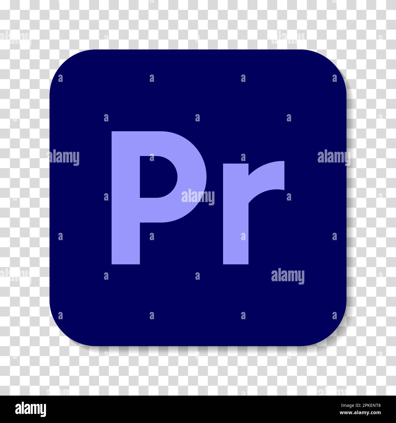 Vinnitsa, Ucraina - 30 dicembre 2022: Icona del logo Adobe Premier Pro Illustrazione Vettoriale