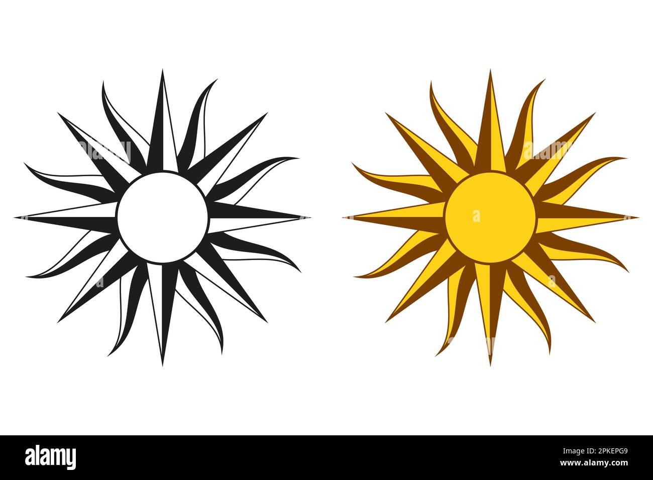 Simbolo sole design semplice Illustrazione Vettoriale