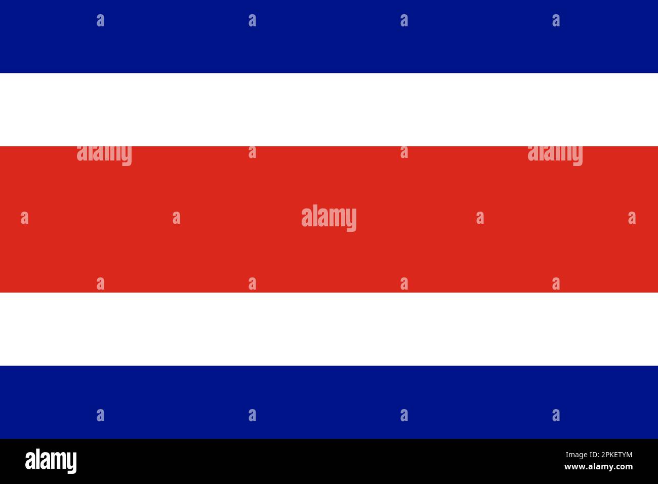 Bandiera nazionale ufficiale Costa Rica Illustrazione Vettoriale