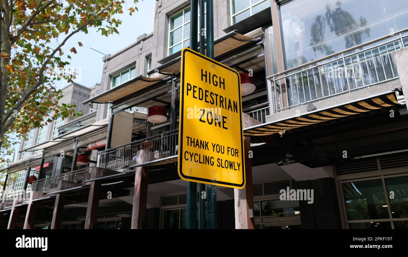 Immagine di un cartello stradale a Melbourne Foto Stock