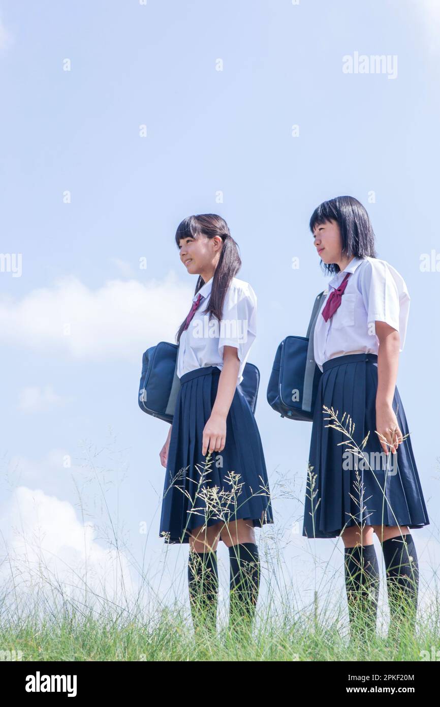 Studenti delle scuole superiori in banca Foto Stock