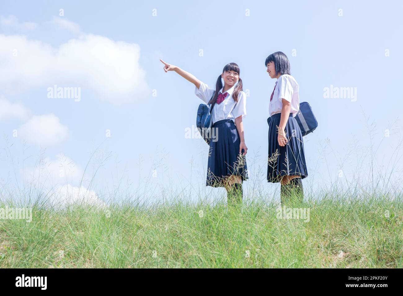 Studenti delle scuole superiori in banca Foto Stock