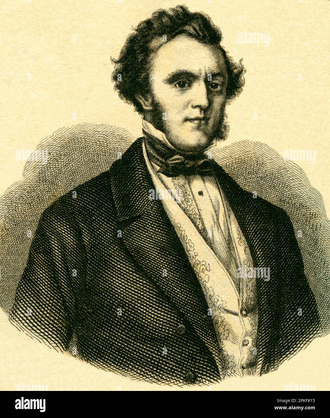 Europa, Großbritannien, Sir Austen Henry Layard, britischer Archäologe, Kunsthistoriker, Politiker und Diplomat, 1817-1894, Lithographie aus : " National-Kalender für alle Kronländer der kaiserl. königl. österreichschen Monarchie auf das Schaltjahr 1856 ', litografia: W. Klimt, herausgegeben von Carl Wilhelm Medow, Leitmeritz , Prag . / Europa, Gran Bretagna, Sir Austen Henry Layard, archeologo britannico, storico dell'arte, politico e diplomatico, 1817-1894, Litografia da : ' National-Kalender für alle Kronländer der kaiserl. königl. österreichischen Monarchie auf das Schaltjahr 1856' Foto Stock