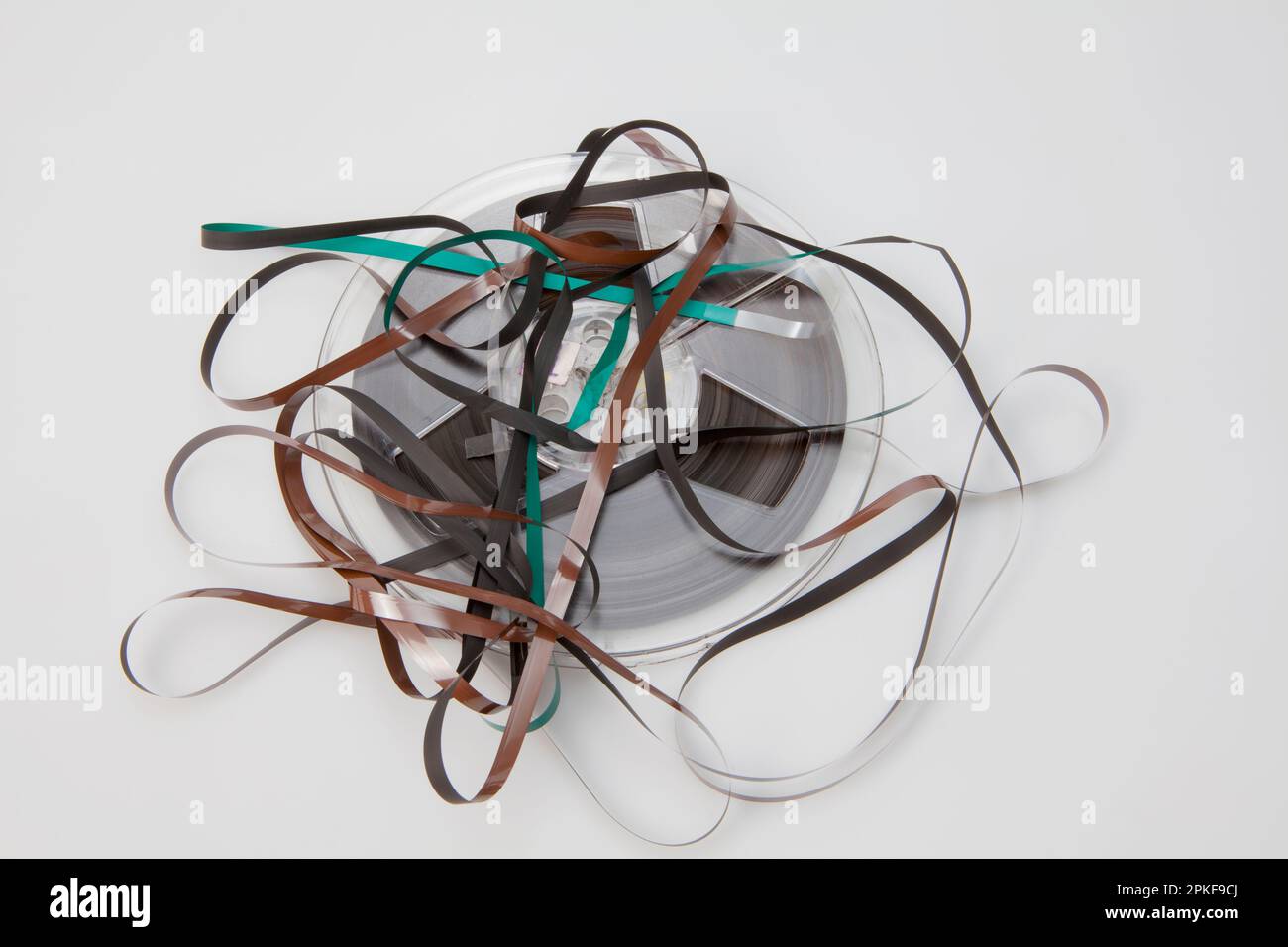 caotici nastri di registrazione Foto Stock