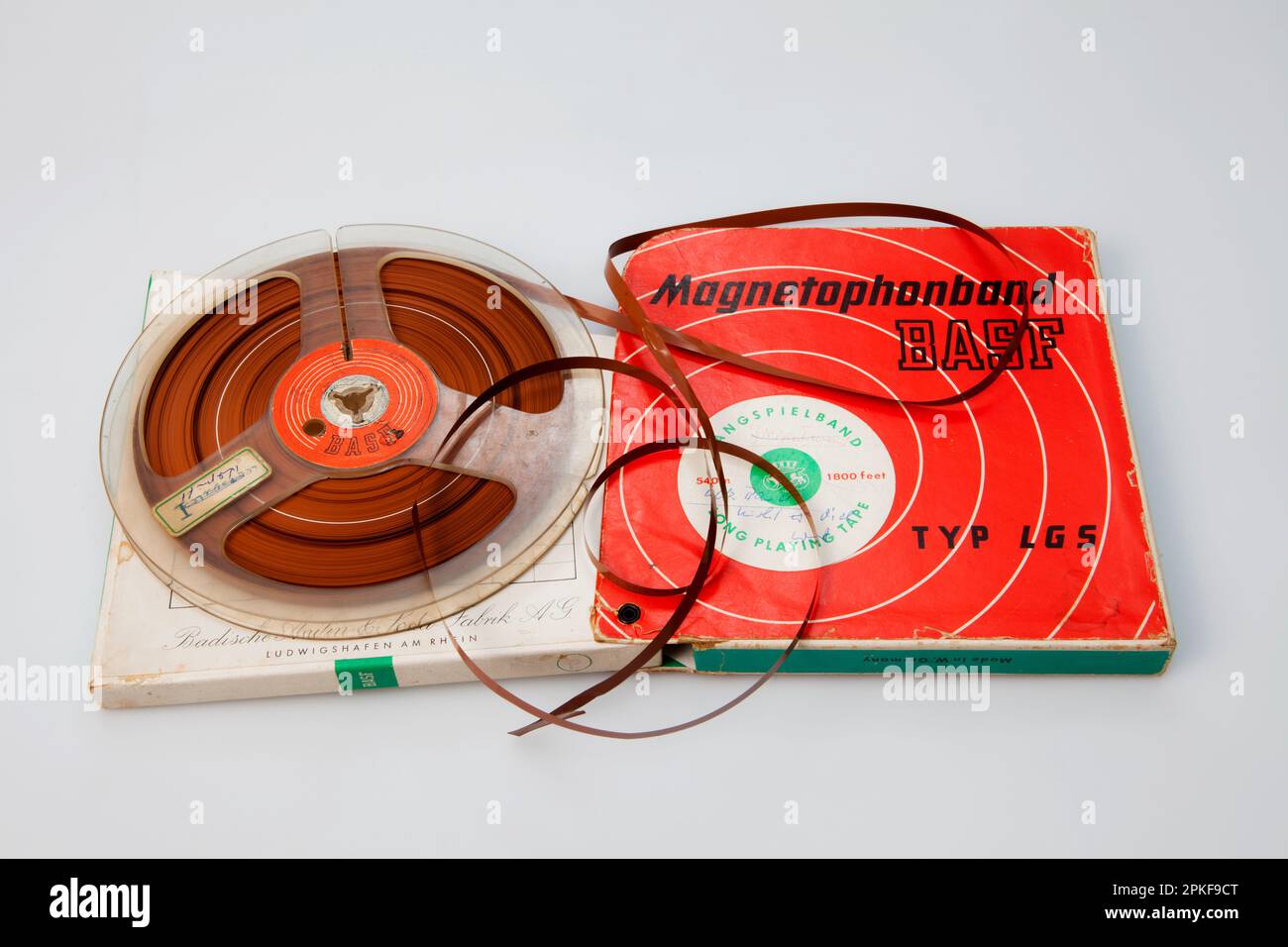caotici nastri di registrazione Foto Stock
