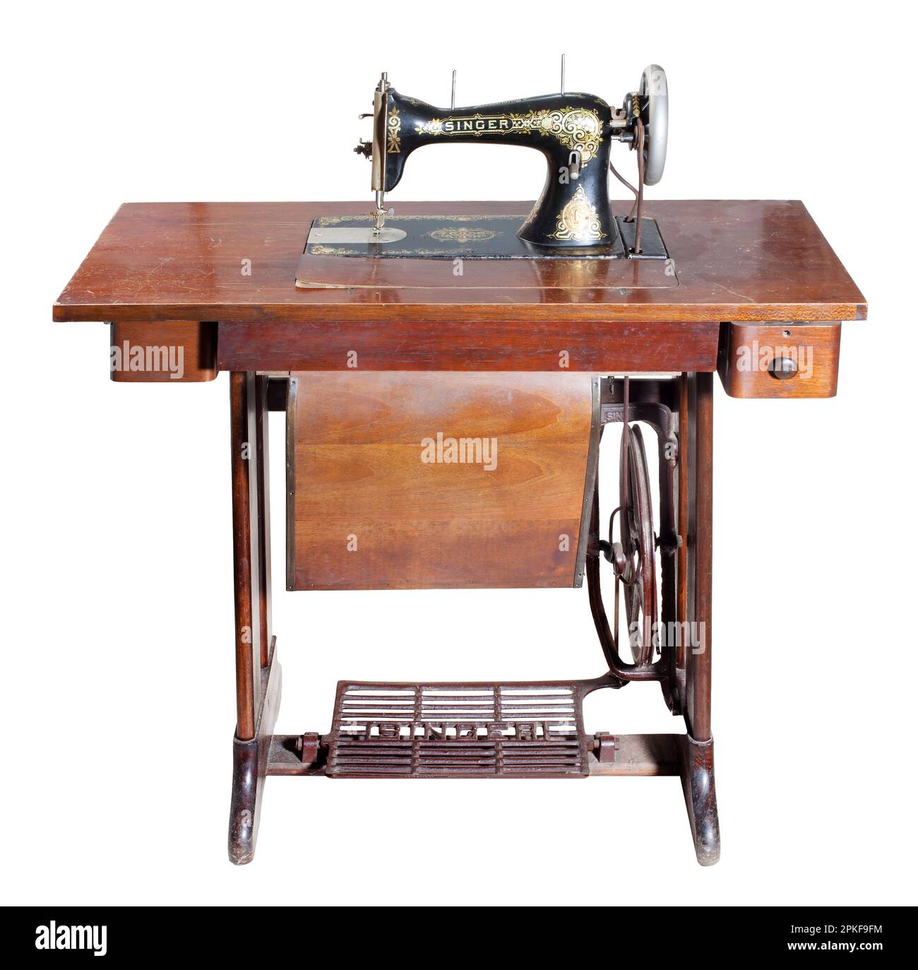 Vecchia macchina da cucire, Singer, Germania, 20th ° secolo Foto Stock