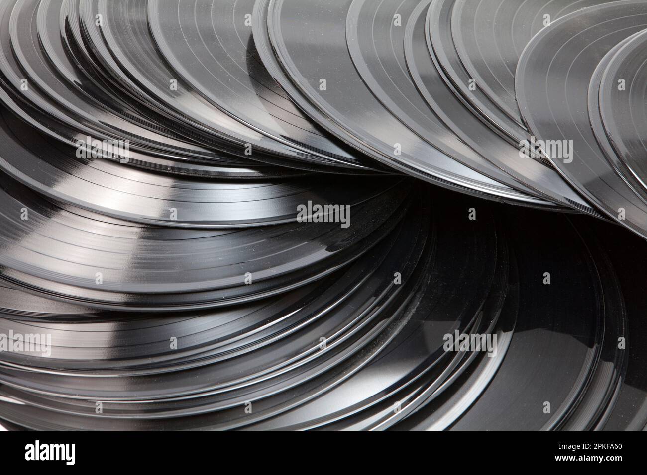 Vecchi dischi in vinile Foto Stock