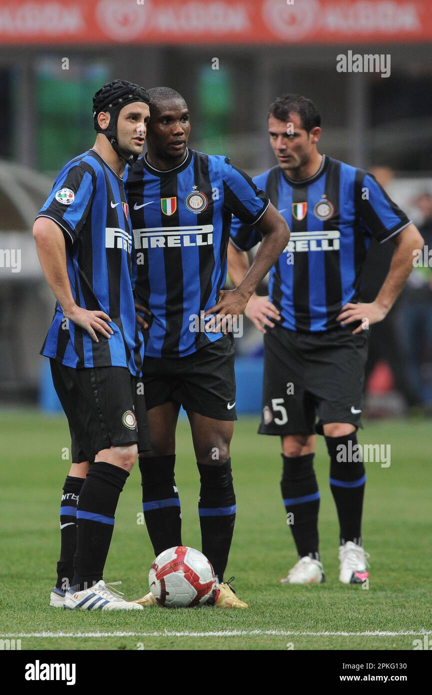 Milano, Italia, 24/03/2010 : Samuel Eto’o durante la partita Inter Atalanta Foto Stock