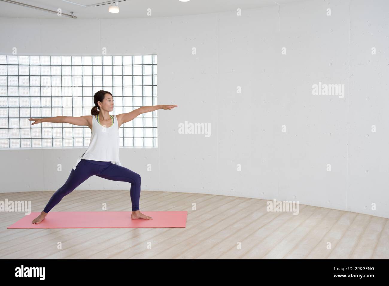 Donna esercizio Foto Stock