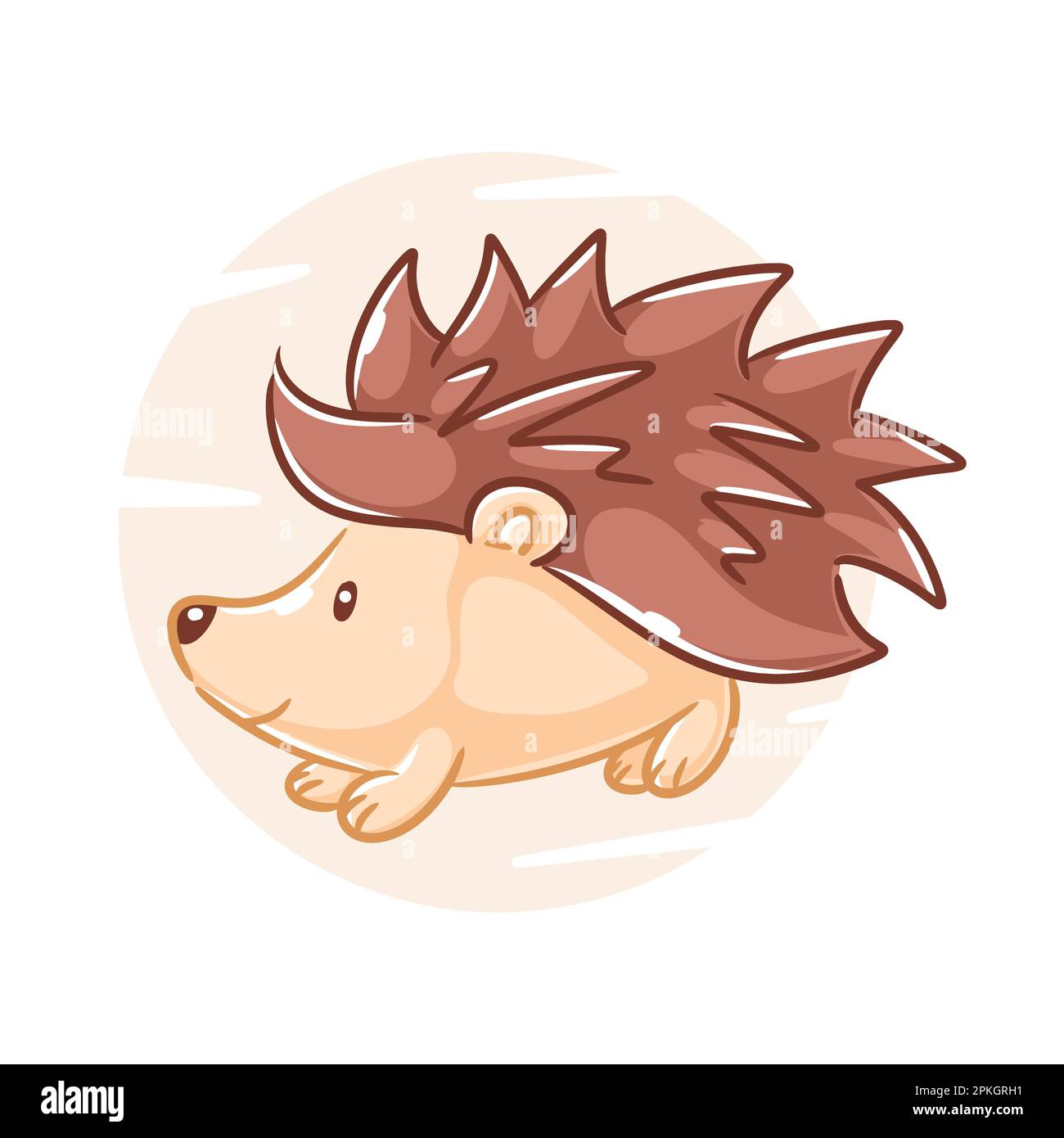 Carino disegno del cartone animato animale del porcupine Illustrazione Vettoriale