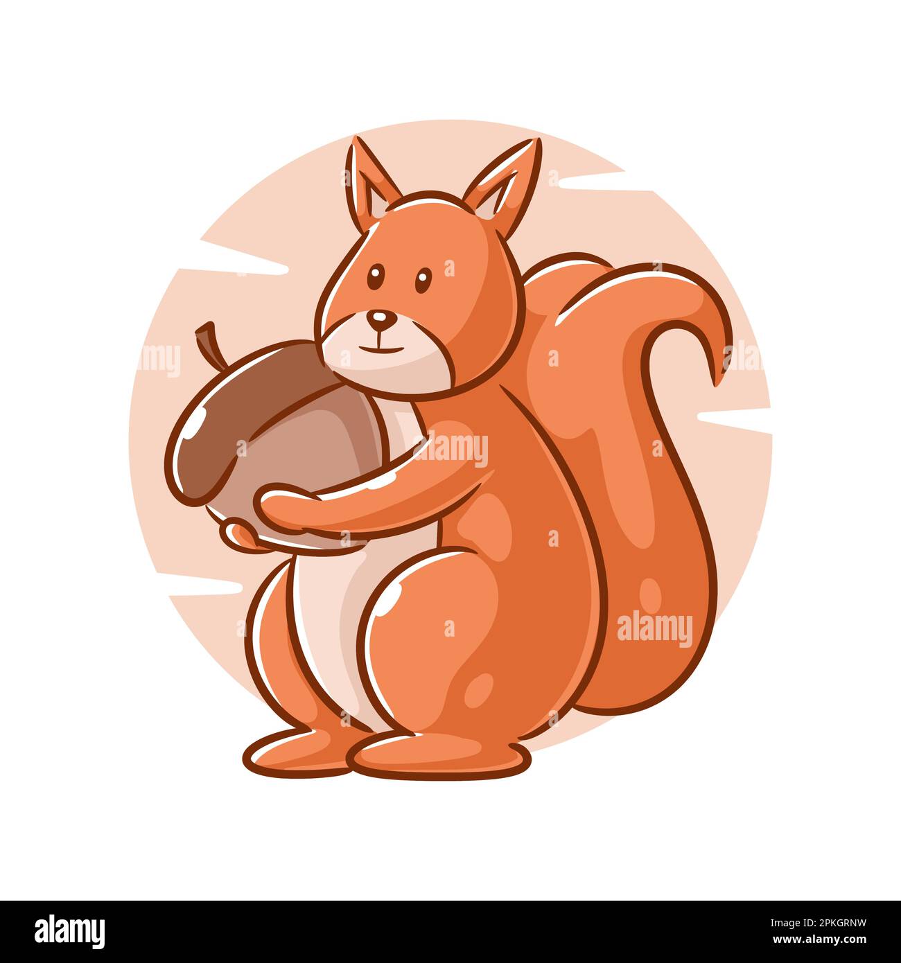 Carino scoiattolo animal design cartone animato Illustrazione Vettoriale