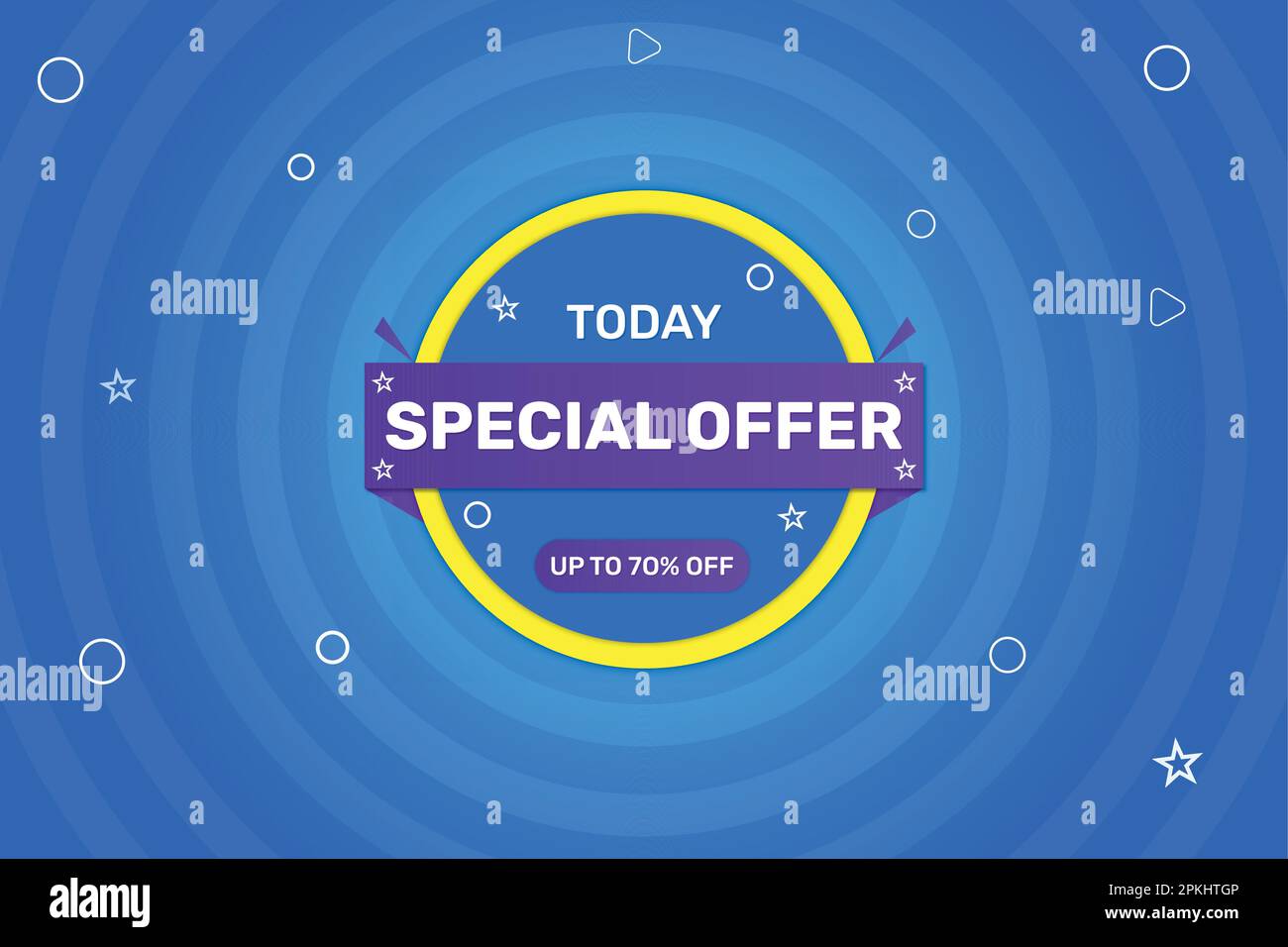 Oggi offerta speciale e sconto vendita banner design vettore premium Illustrazione Vettoriale