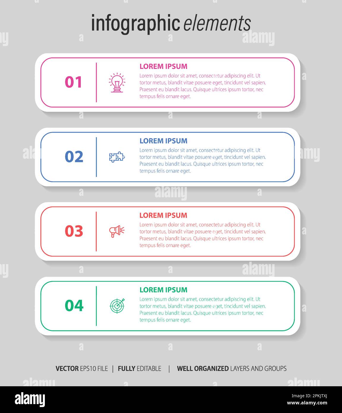 Business elementi infografici con un moderno vettore di design. Illustrazione Vettoriale