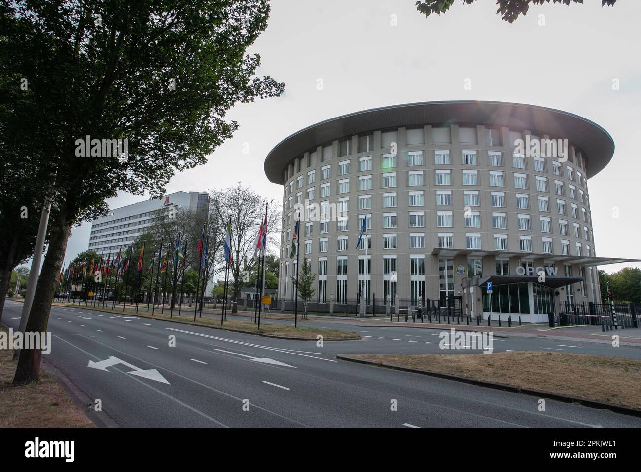 20.07.2018. Den Haag, NL. Vista esterna dell'Organizzazione per il divieto delle armi chimiche (OPCW) all'Aia, Paesi Bassi. Credito: ANT Pal Foto Stock