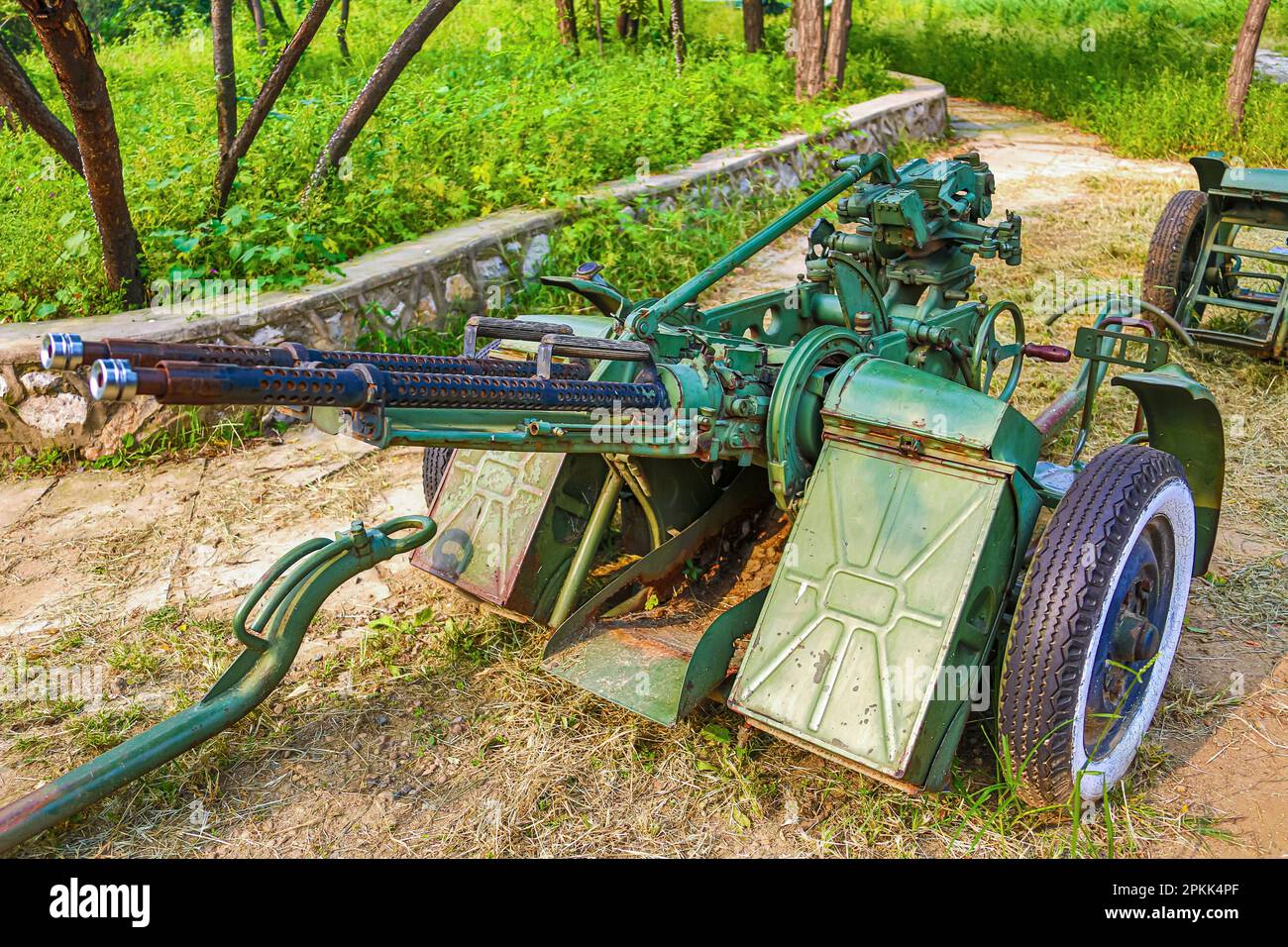 Sistema antiaereo al Museo dell'aviazione militare della Cina, Pechino Foto Stock