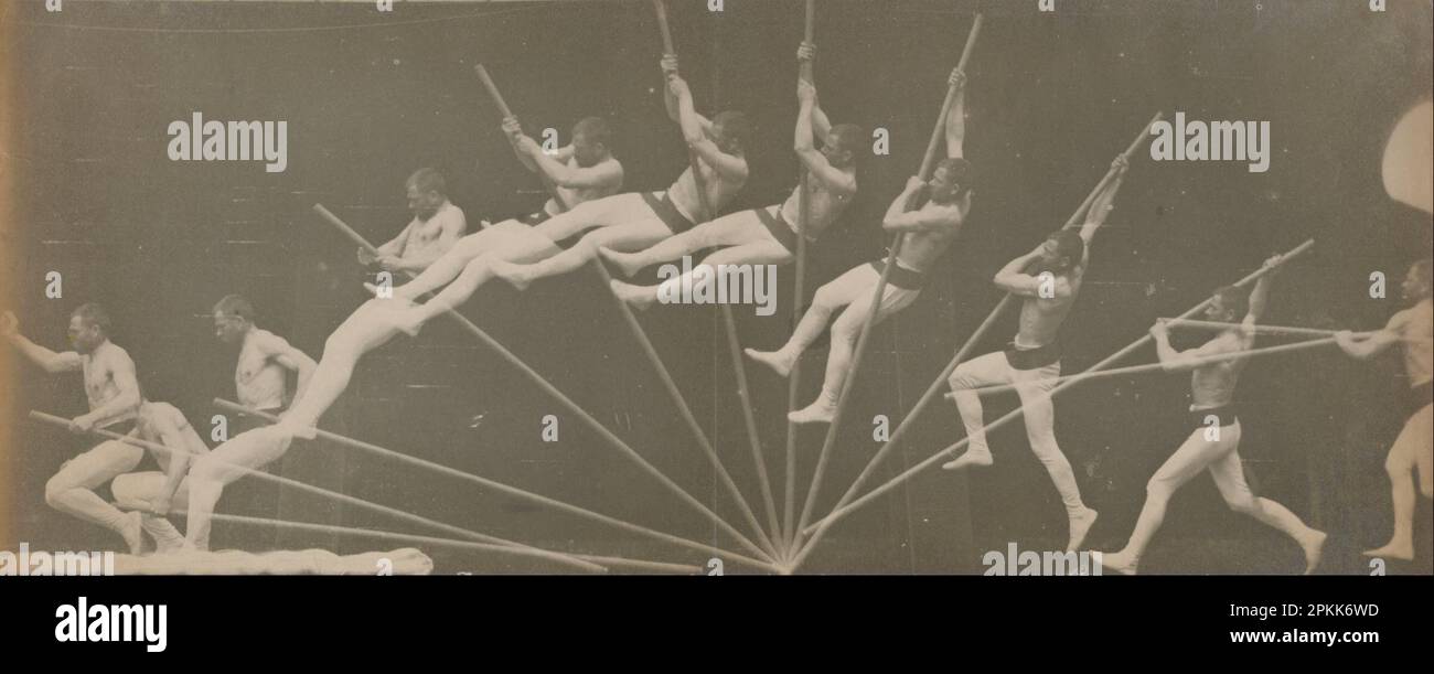 Movimenti in Pole Vaulting 1885/1895 di Etienne-Jules Marey Foto Stock