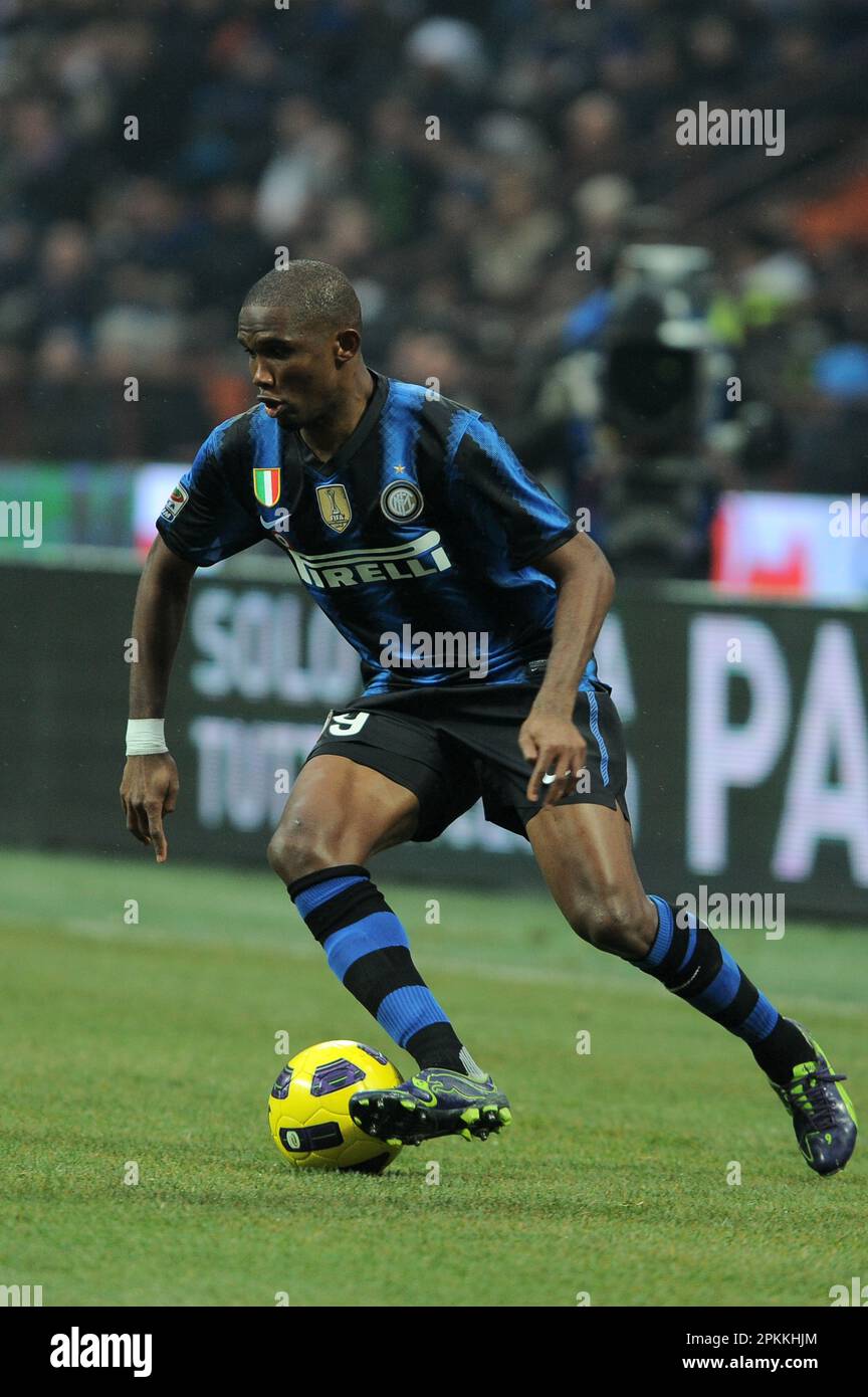 Milano, Italia, 30/11/2011 : Samuel Eto’o durante la partita Inter Palermo Foto Stock