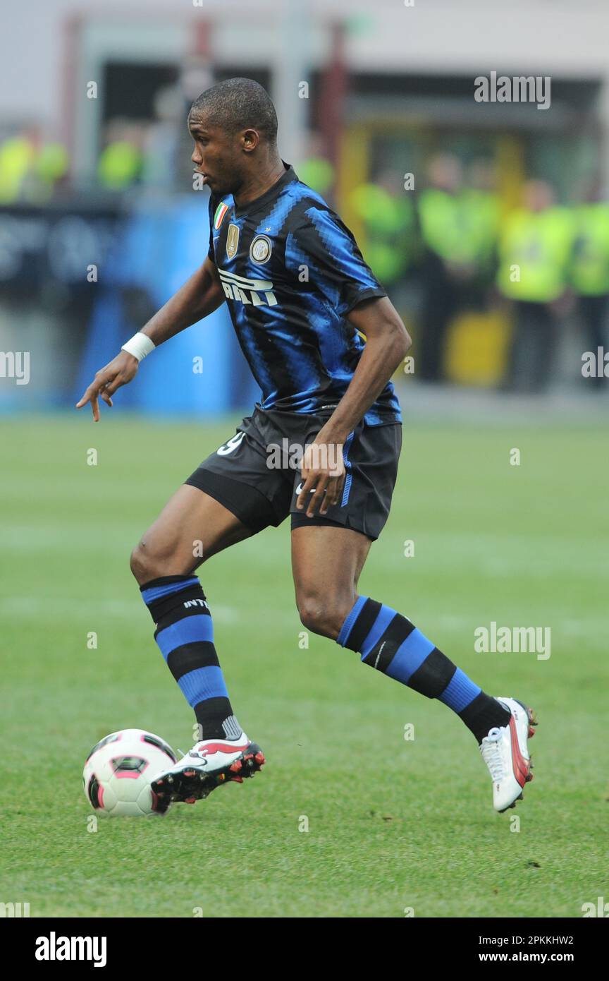 Milano, Italia, 06/03/2011 : Samuel Eto’o durante la partita Inter Genoa Foto Stock