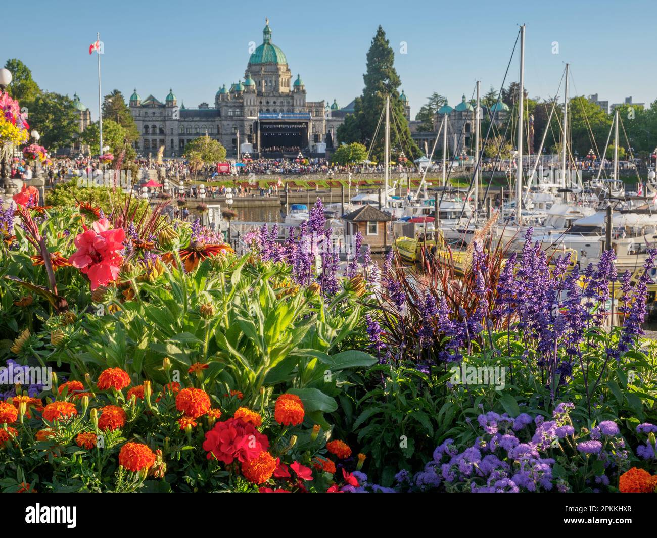 Inner Harbor, Victoria, Vancouver Island, British Columbia, Canada, Nord America Foto Stock