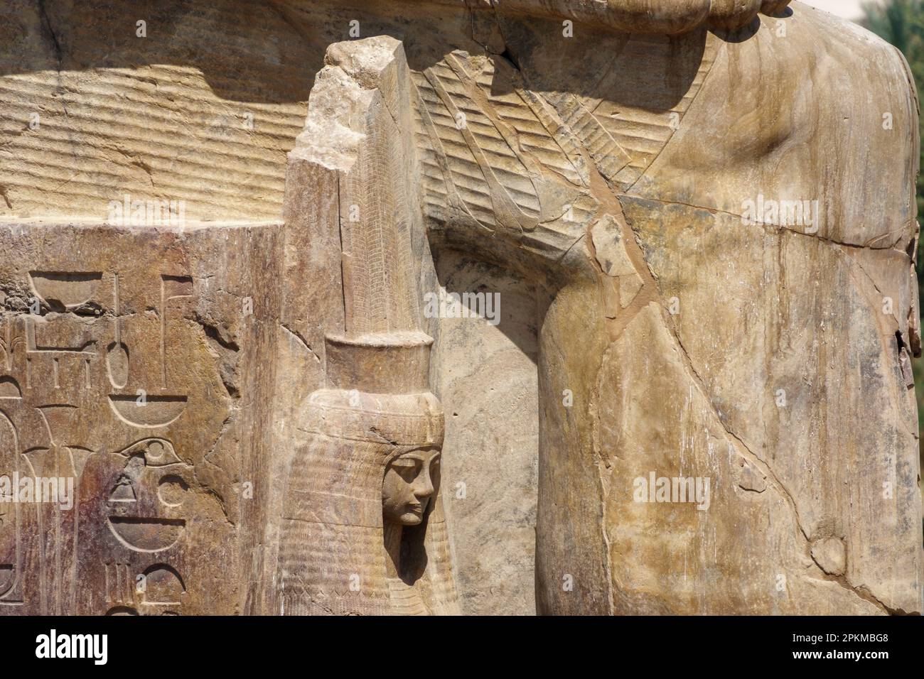 Il Tempio Memoriale di Amenhotep III, Cisgiordania, Luxor Egitto Foto Stock