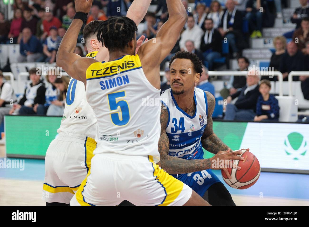 Brixia, Italia. 08th Apr, 2023. David Moss - Germani Basket Brescia durante  il Campionato Italiano di Basket Serie A Germania Brescia vs Tezenis Verona  il 08 aprile 2023 alla Palaleonessa A2A di