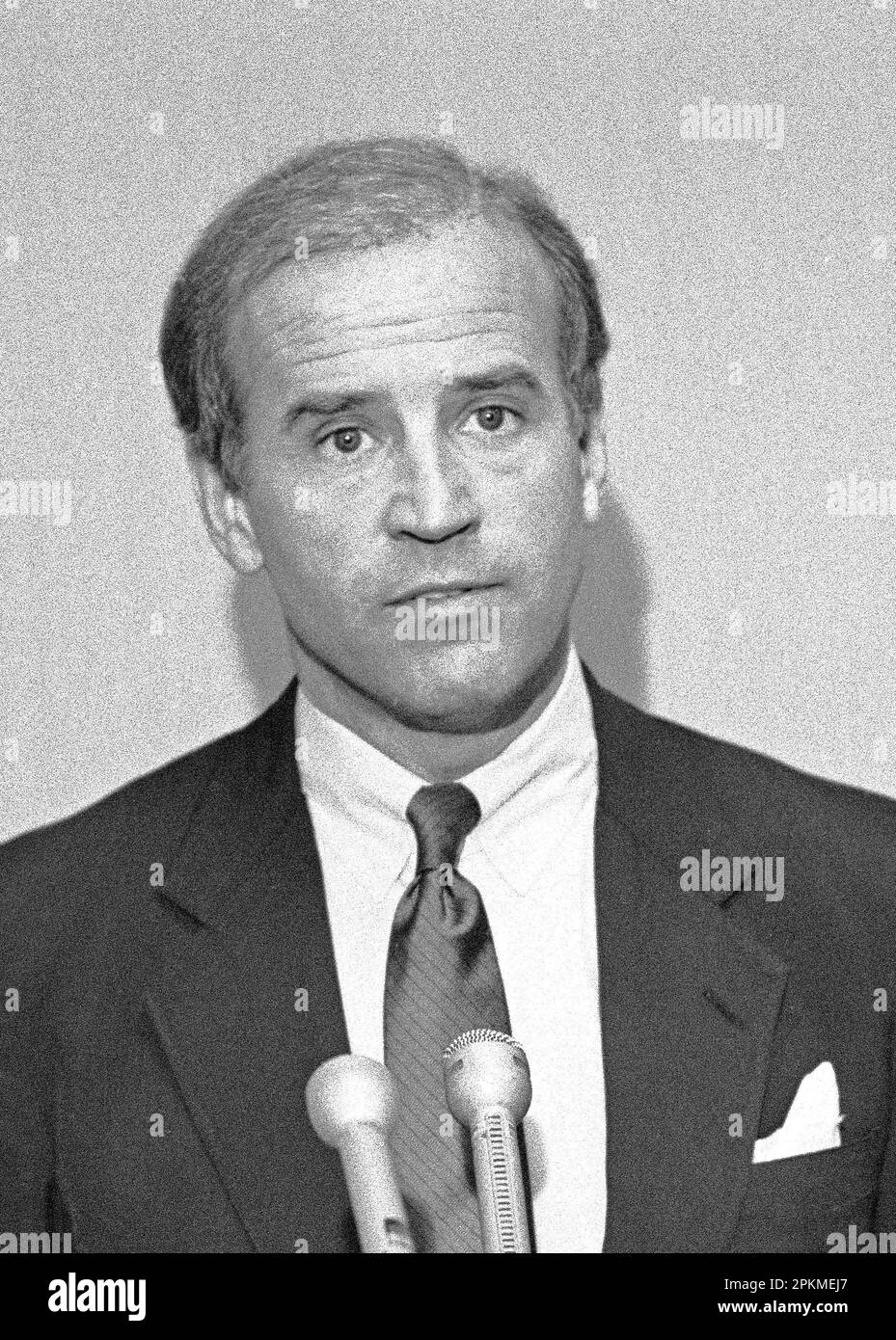 Senatore DEGLI STATI UNITI del Delaware, Joseph Biden campagne per la nomina presidenziale democratica nel 1987 Foto Stock