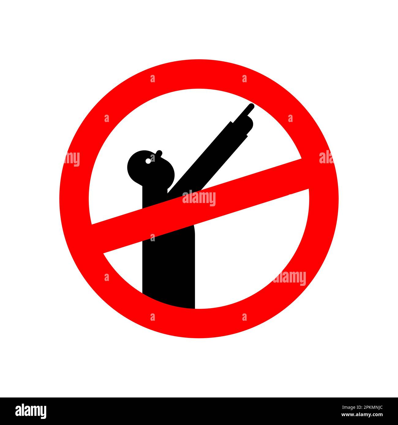 Punti di arresto verso l'alto. Cartello rosso divieto di circolazione. Che cosa sarà sopra Illustrazione Vettoriale