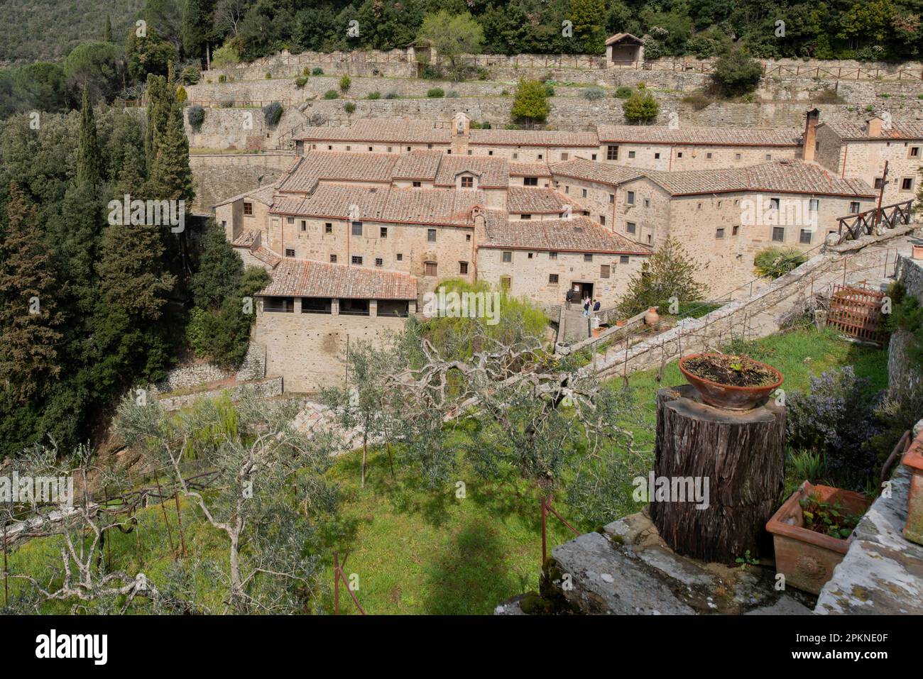 Convento de le celle a Cortona, Italia Foto Stock