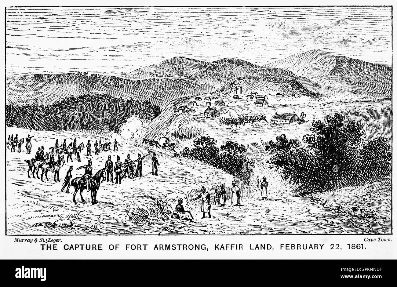 La cattura di Fort Armstrong in Sudafrica, 2 febbraio 1861 Foto Stock