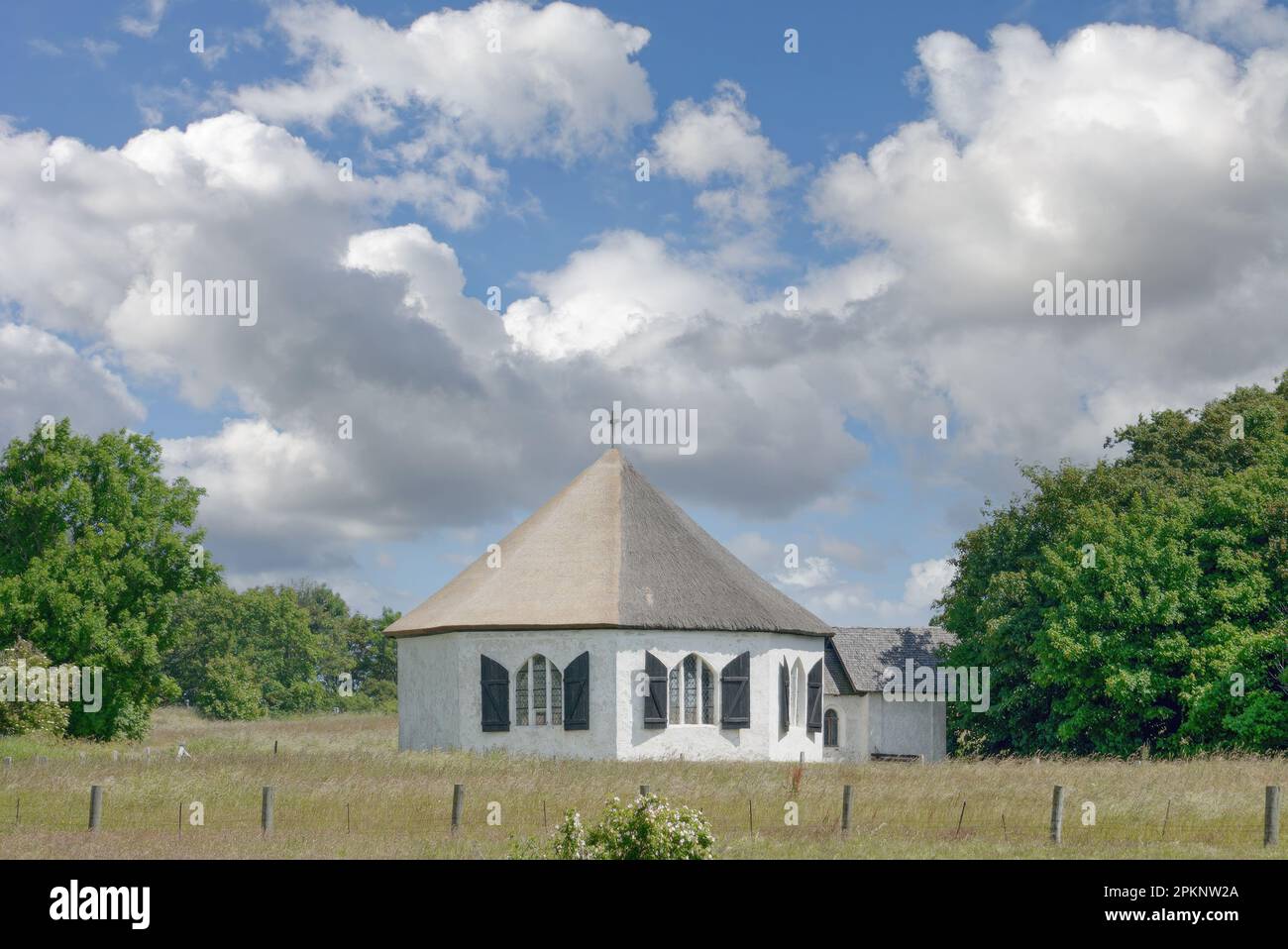 Famosa cappella ottogonale di Vitt vicino a Kap Arkona, Ruegen, mar baltico, Meclemburgo-Vorpommern, Germania Foto Stock