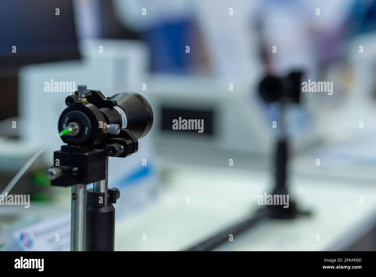 Prototipo di un sistema di trasmissione dati laser. Foto Stock