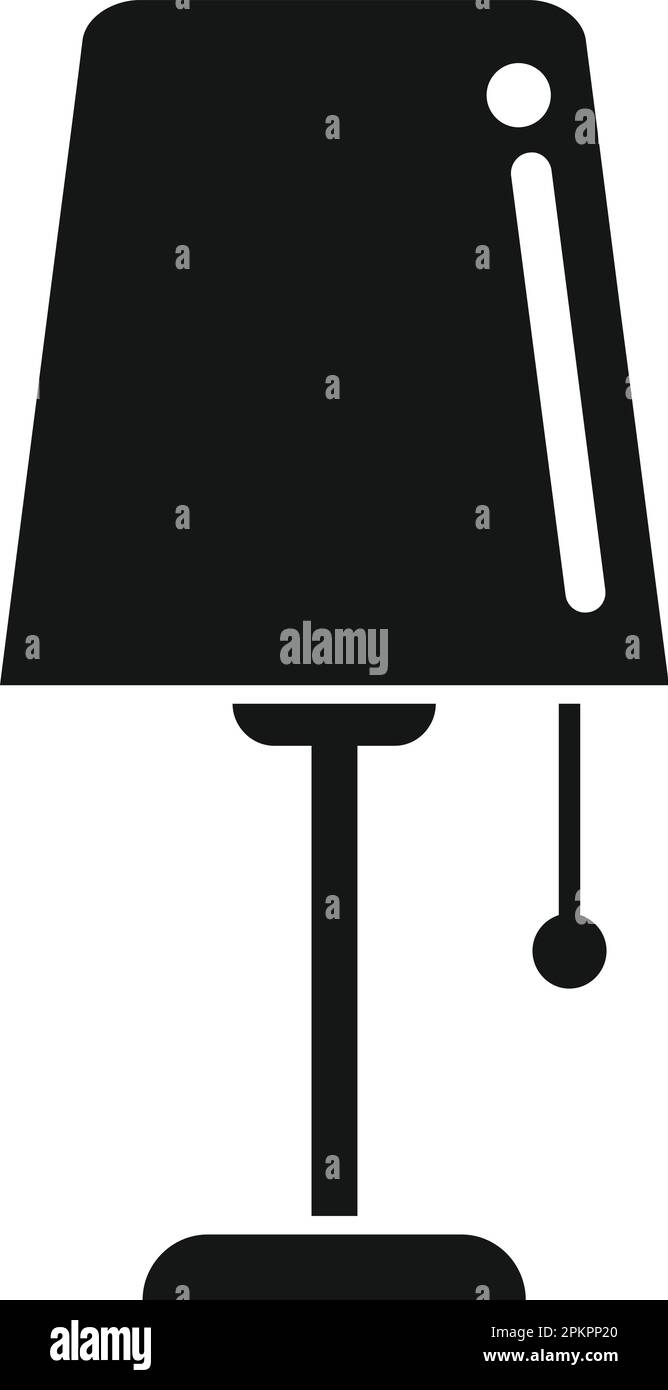 Icona lampada notturna semplice vettore. Problema di insonnia. Persona sveglio Illustrazione Vettoriale