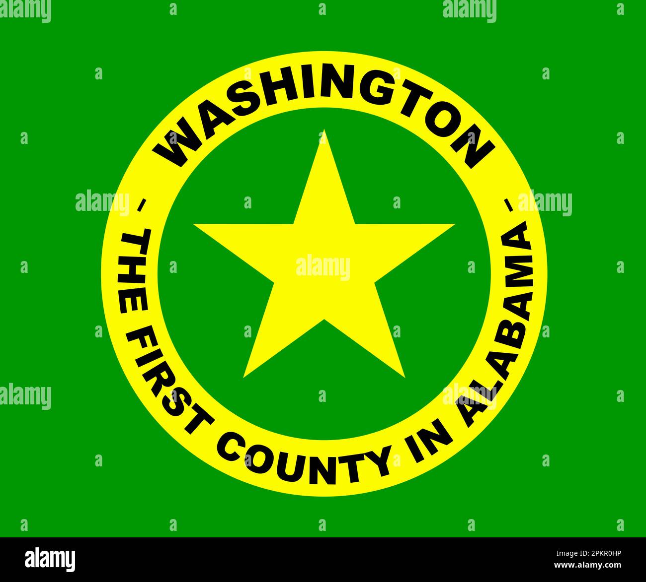 La bandiera della contea degli Stati Uniti in Alabama di Washington Foto Stock