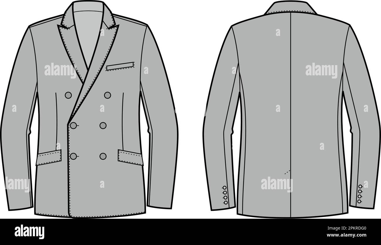 Giacca business suit uomo. CAD moda. Illustrazione Vettoriale