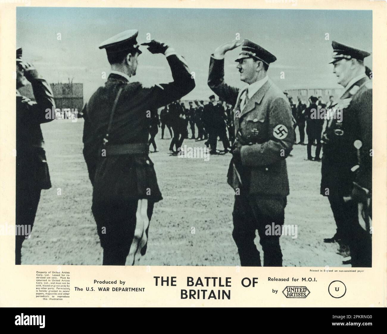 ADOLF HITLER e HERMANN GORING / GOERING in Propaganda Documentary nella serie WHY WE FIGHT LA BATTAGLIA DEI registi BRITANNICI 1943 FRANK CAPRA e DEGLI scrittori ANTHONY VEILLER Julian J. Epstein e del narratore Philip G. Epstein Walter Huston, produttore Frank Capra U.S. Dipartimento di guerra/ Ministero dell'informazione (M.O.I.) / Artisti Uniti Foto Stock