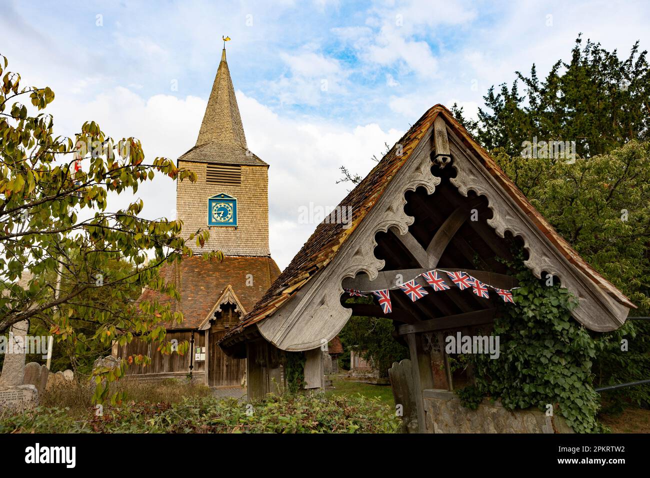 High Halden, Kent, regno unito, 21, agosto, 2022 St Marys la chiesa vergine, High Halden, Kent, Regno Unito Foto Stock