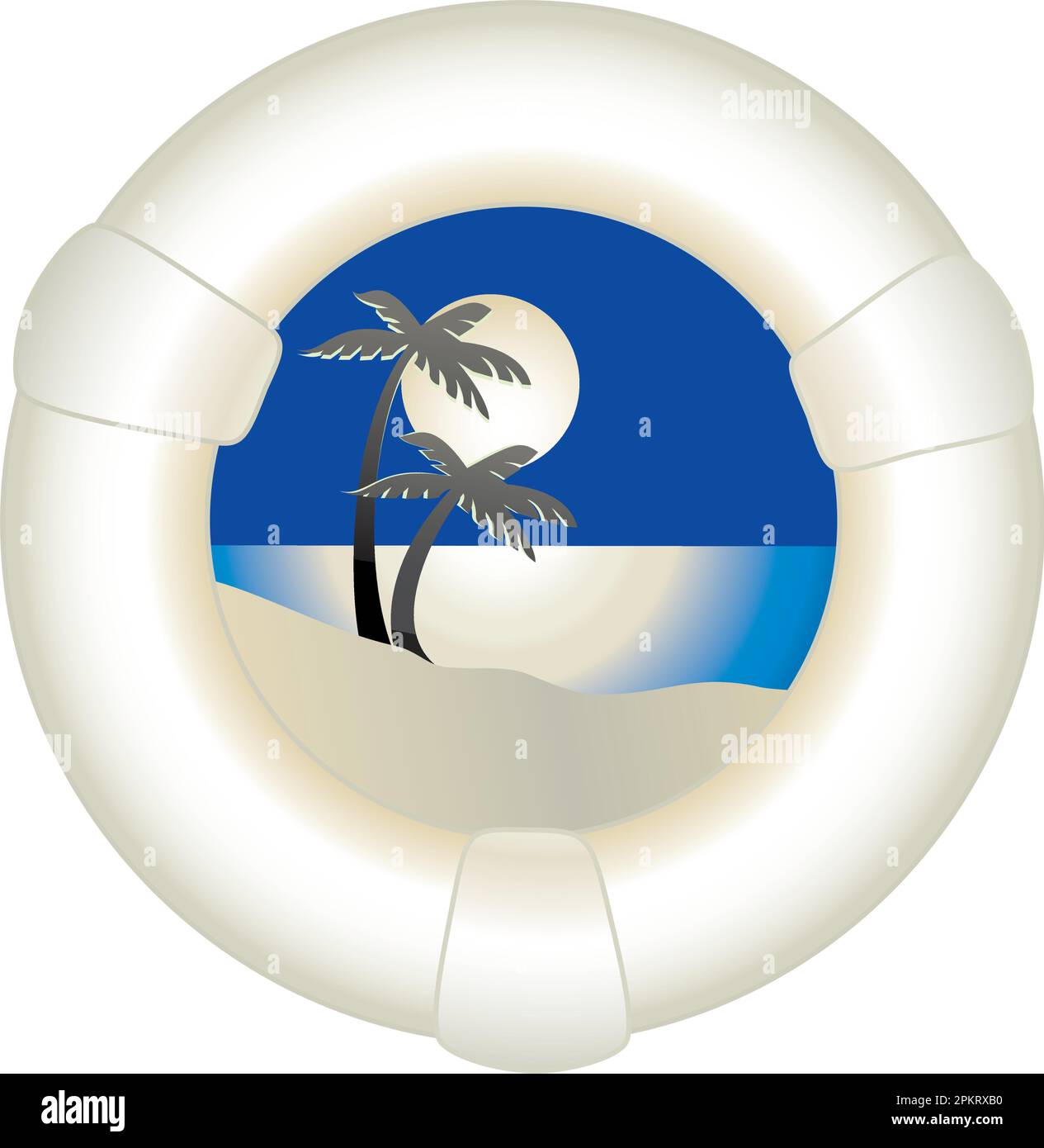 Dalla nave - destinazione di vacanza Illustrazione Vettoriale