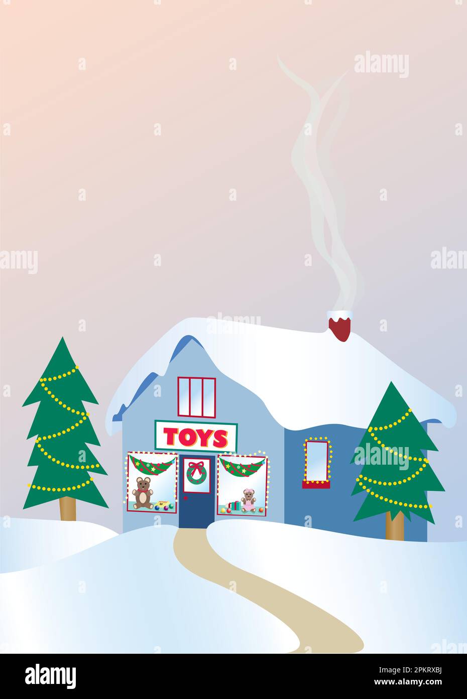 Negozio di giocattoli natalizi - un file Adobe Illustrator salvato come Illustrator 6,0 per una compatibilità ottimale. Vedere i dettagli di seguito... Illustrazione Vettoriale